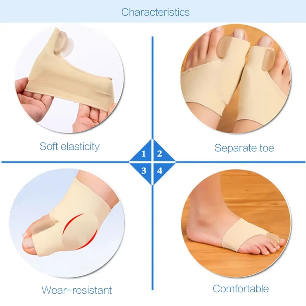 Correcteur d'hallux valgus, séparateur d'orteils pour la relaxation, l'écartement et l'étirement du gros orteil, support pour l'hallux valgus et l'hallux valgus, protecteur pour les gros orteils