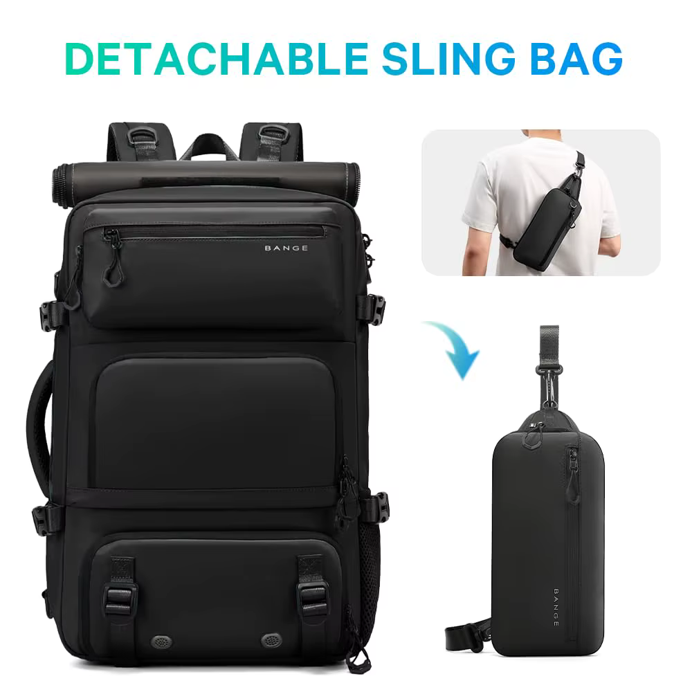 BANGE 30L Anti-vol étanche randonnée Camping sac à dos amovible Trekking sac à dos grande capacité voyage sacs de sport de plein air