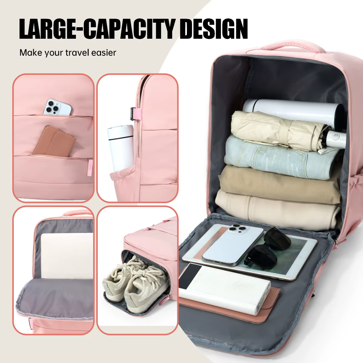 Sac à dos pour femme, grande capacité