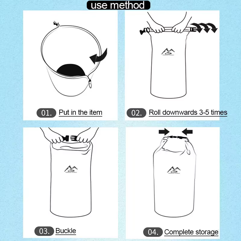 Sac de dérive de stockage étanche 5L10L20L40L70L sac sec étanche de grande capacité pour la navigation de plaisance pêche Rafting Trekking natation