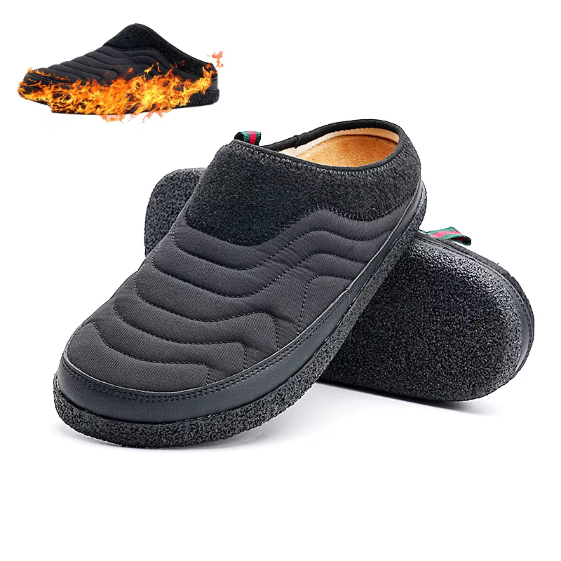 Chaussons de jardin imperméables pour hommes et femmes, chaussures à enfiler décontractées, coton chaud, intérieur, extérieur, mode, hiver, 2025