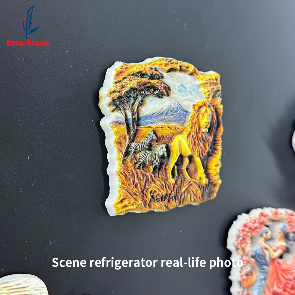 Autocollant 3D créatif Lion de la savane du Kenya