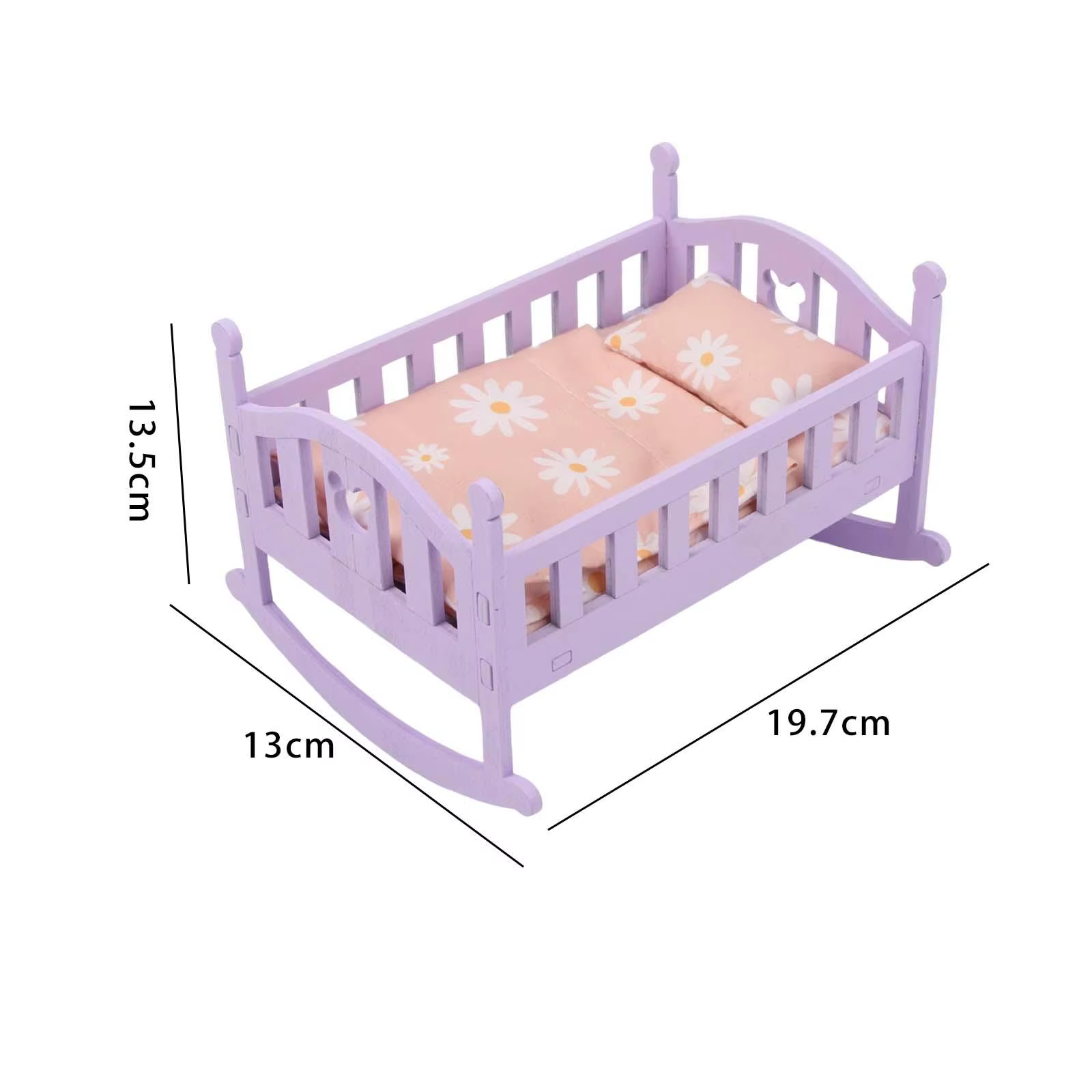 Ensemble de meubles de lit pour bébé avec parure de lit, accessoire de décoration, beurre 1/12