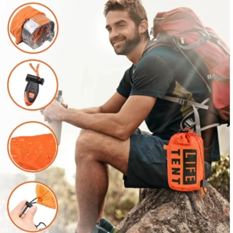 Tente d'urgence imperméable pour 2 personnes