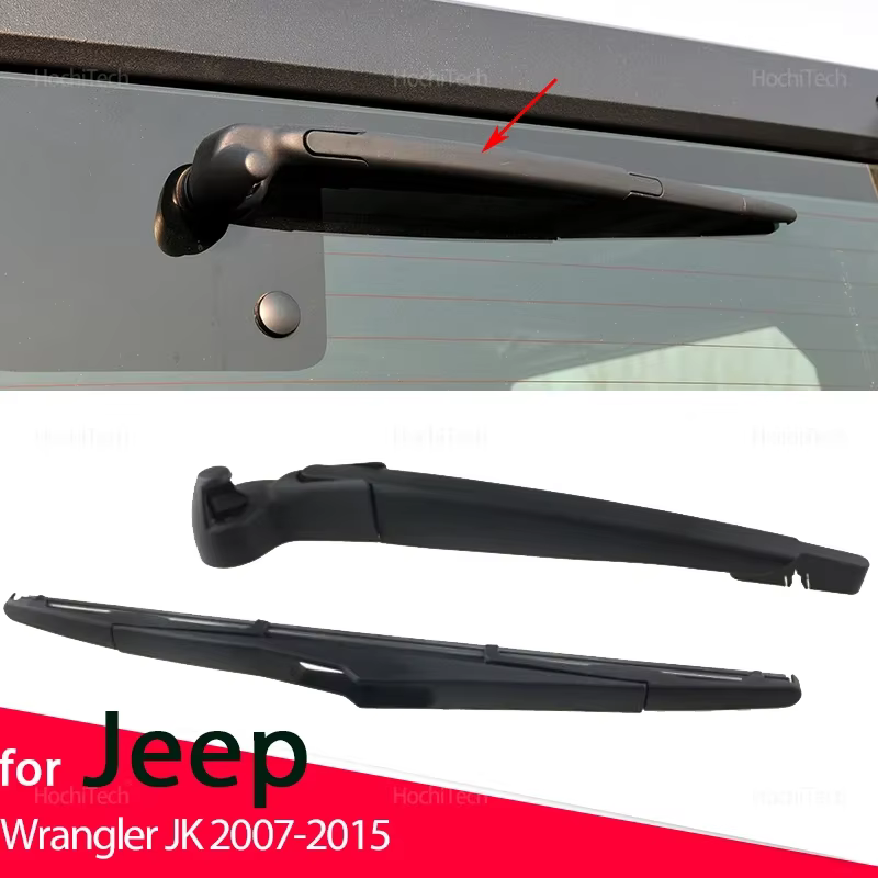 Pour Jeep Wrangler JK 2007-2015 68002490AB Accessoires de voiture Ensemble de bras d'essuie-glace arrière de voiture Noir Remplacement