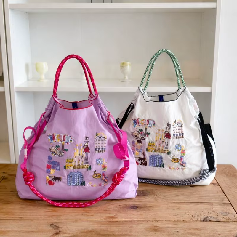 【Offre Spéciale】Sac à main brodé pour femme, style danse espagnole, grande capacité, sac à bandoulière, sac de navetteur, léger, pliable, pour le sport, les loisirs, les festivals et les soirées