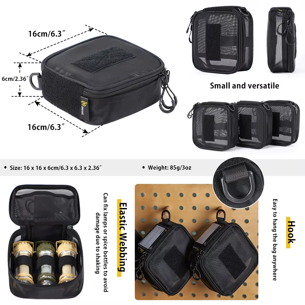 Deerest-Sac de Rangement Respirant pour Camping en Plein Air, Multifonctionnel, pour Pique-Nique, Médical, en Maille