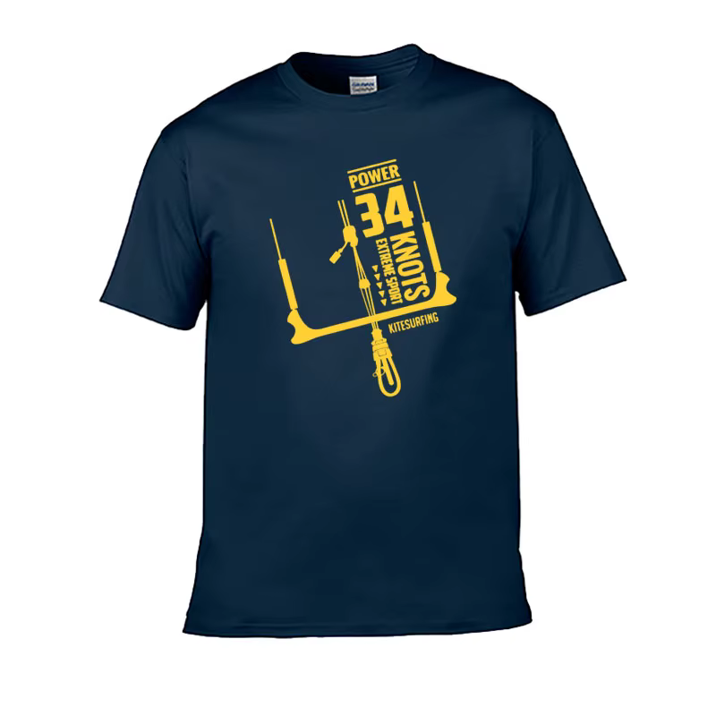 T-shirt pour hommes Power 34 Knots Kitesurfing, mode d'été, nouveau t-shirt populaire Harajuku, t-shirt en coton à manches courtes, t-shirts amusants