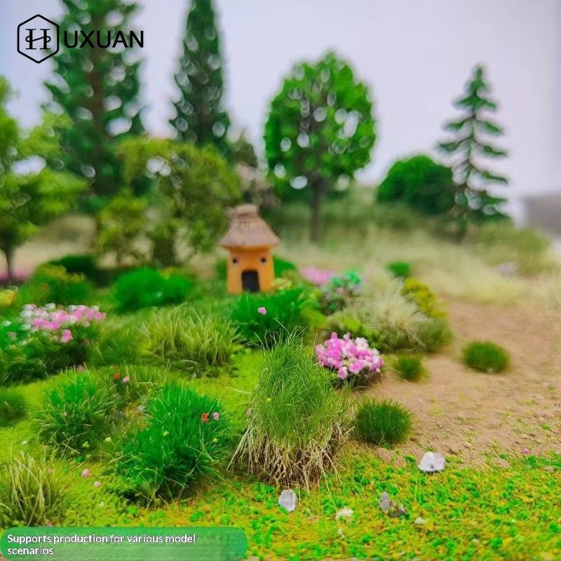 Table de sable de pelouse simulée, 30 g/sac, aménagement de paysage Miniature avec végétation de pierre, modèle de bricolage mixte avec poudre d'herbe en pierre