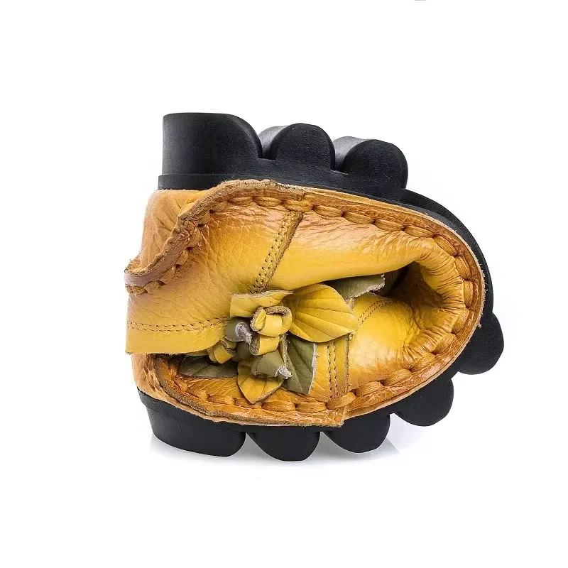 Mocassins d'été en cuir véritable pour femmes