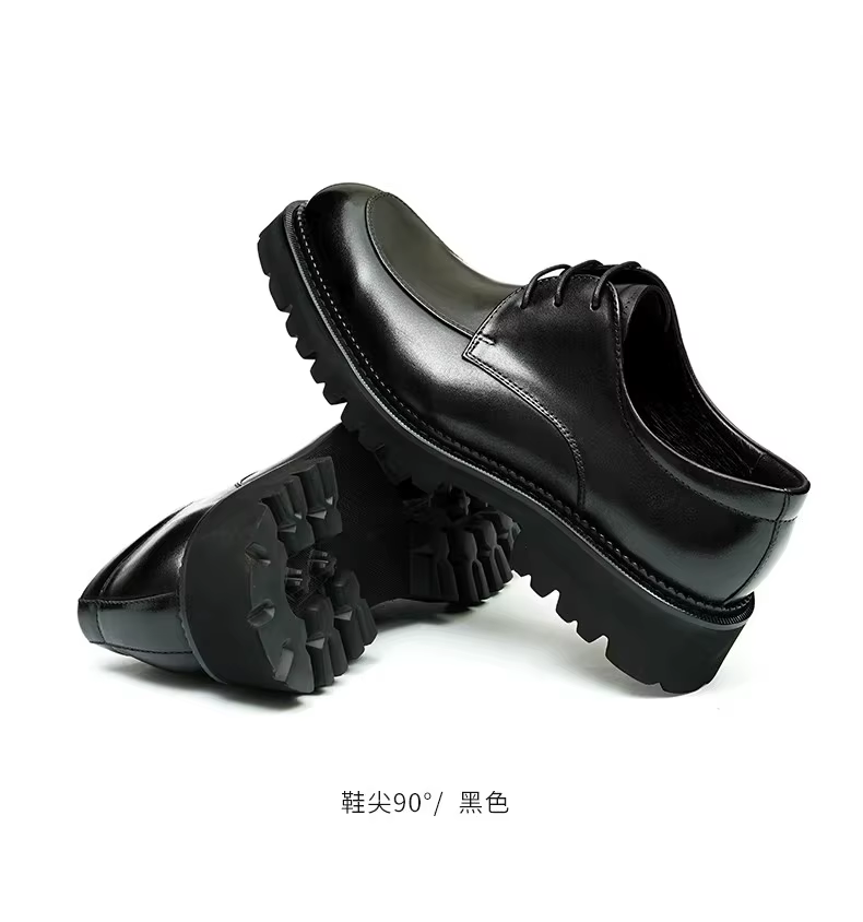 Chaussures Oxford à lacets pour hommes, bout pointu, en cuir fait à la main, grande taille, Style britannique, vêtements de bureau de mariage haut de gamme