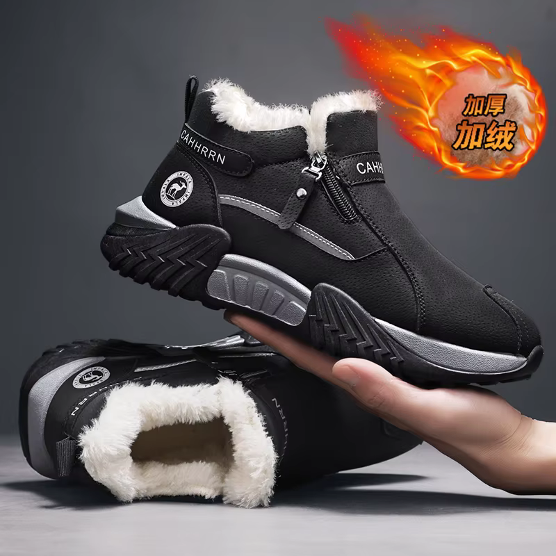 Hommes bottes 2025 nouveaux pantoufles d'hiver chaud hommes chaussures imperméable antidérapant en peluche baskets hommes tenis chaussures bottes hommes baskets hiver