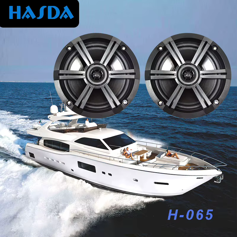 Accessoires marins, lumière LED 6,5 pouces, haut-parleur marin populaire Hasda H-065 coaxial pour bateau, yacht, ATV, UTV, moto