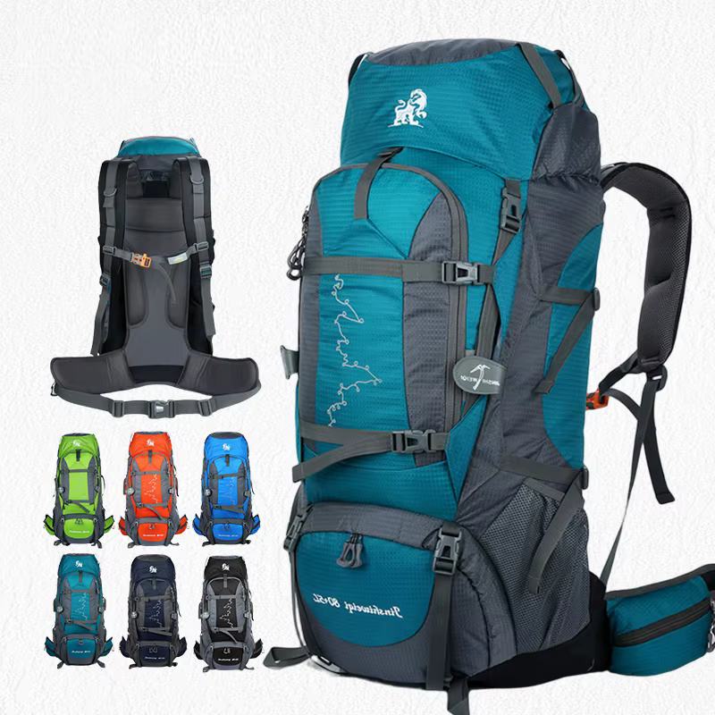 Nouveau Grand sac à dos de tente pratique extérieure 80L avec cadre en métal sac à dos de Camping de sport de voyage