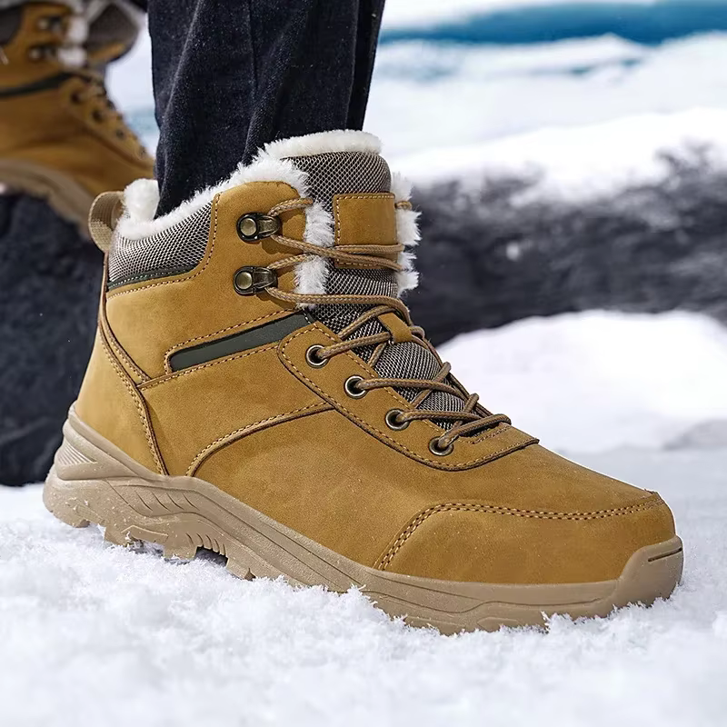 Bottes pour hommes 2025 – Nouvelles pantoufles d'hiver chaudes, chaussures imperméables antidérapantes en peluche, baskets pour hommes, chaussures de sport pour hommes, bottes d'hiver
