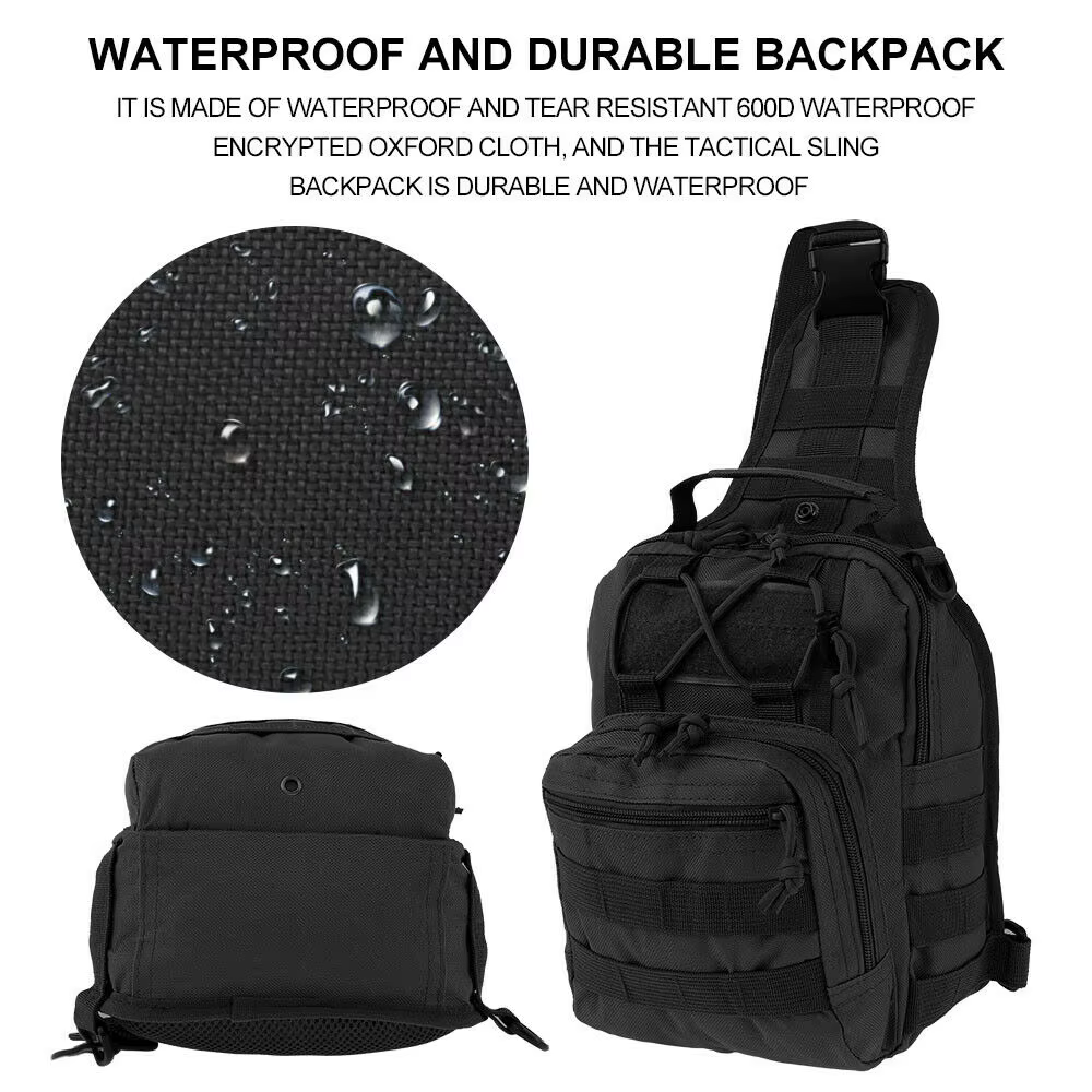 Sac à bandoulière d'extérieur, sac à bandoulière étanche, sac de poitrine, sac à main de vélo de sport de plein air pour hommes