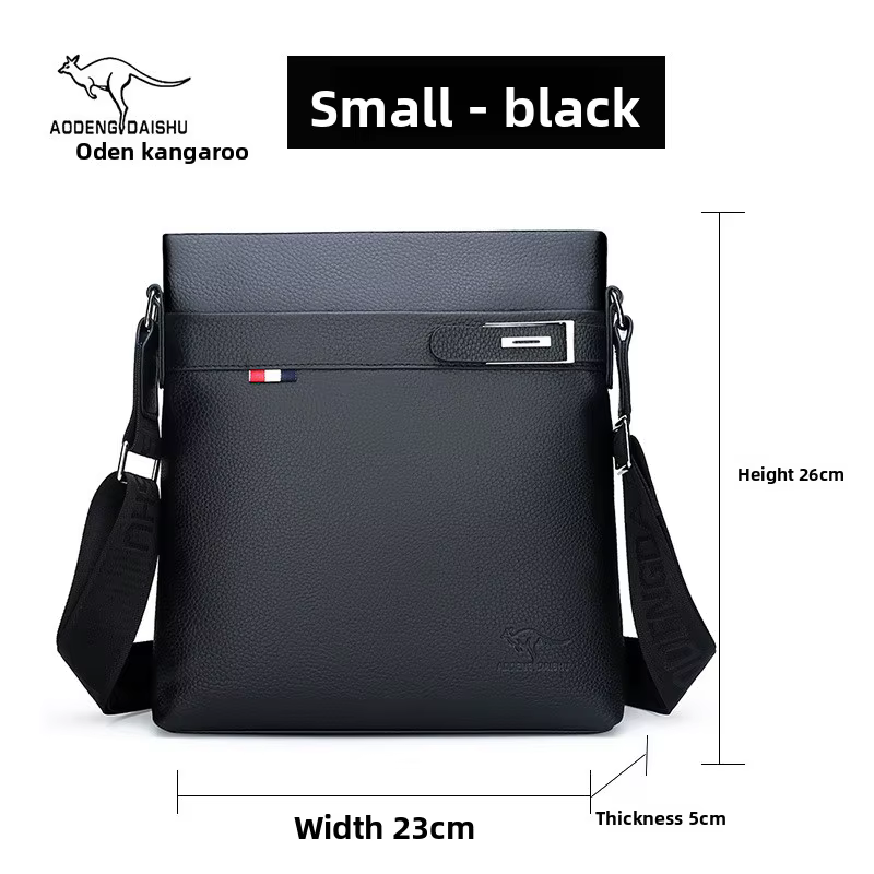 Sac à bandoulière simple en cuir véritable pour hommes, sac à bandoulière décontracté à la mode, nouveau Style pour étudiants