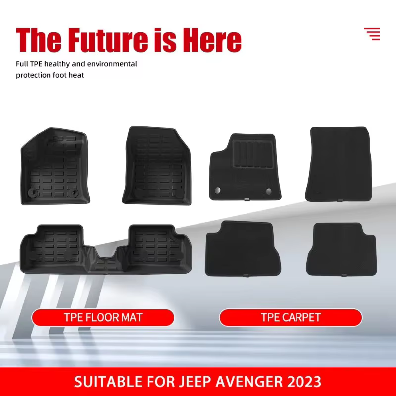 Tapis de sol pour Jeep Avenger 2023 TPE, accessoires toutes saisons, Protection étanche