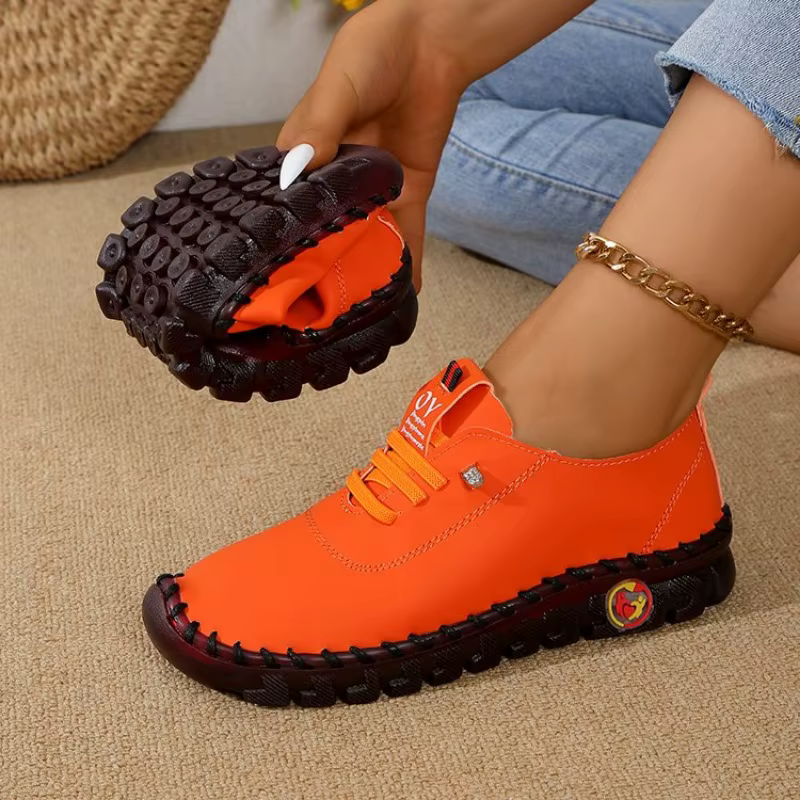 Baskets d'été pour femmes, chaussures de printemps respirantes, grande taille, couture rétro, fond Muffin, baskets romaines à semelles souples, nouvelle collection 2025