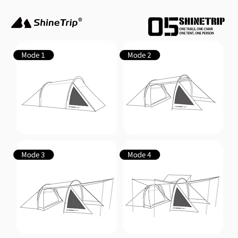 Tente de camping multifonctionnelle ShineTrip