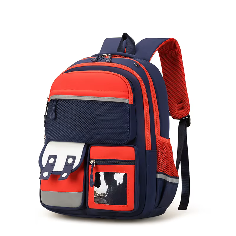 Nouveau Sac à Dos Scolaire Maternelle Dessin Animé Grande Capacité Double Bretelles Protection de la Colonne Vertébrale Réduction de la Charge Nylon Imperméable Unisexe