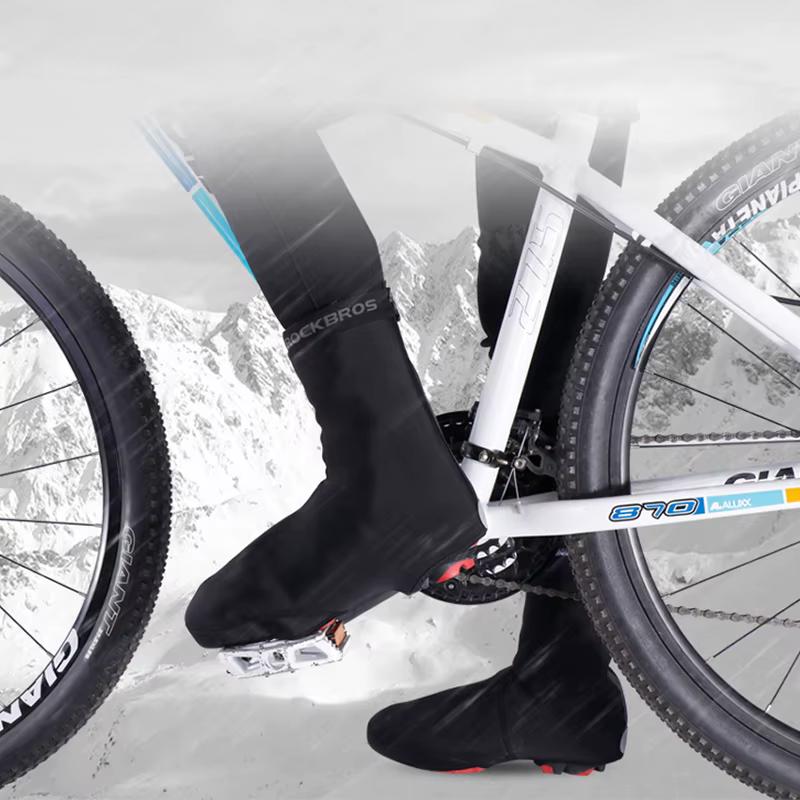 ROCKBROS couvre-chaussures de cyclisme imperméables élastique Durable coupe-vent vtt vélo de route couvre-chaussures de pluie vélo Sneaker couvre équipement