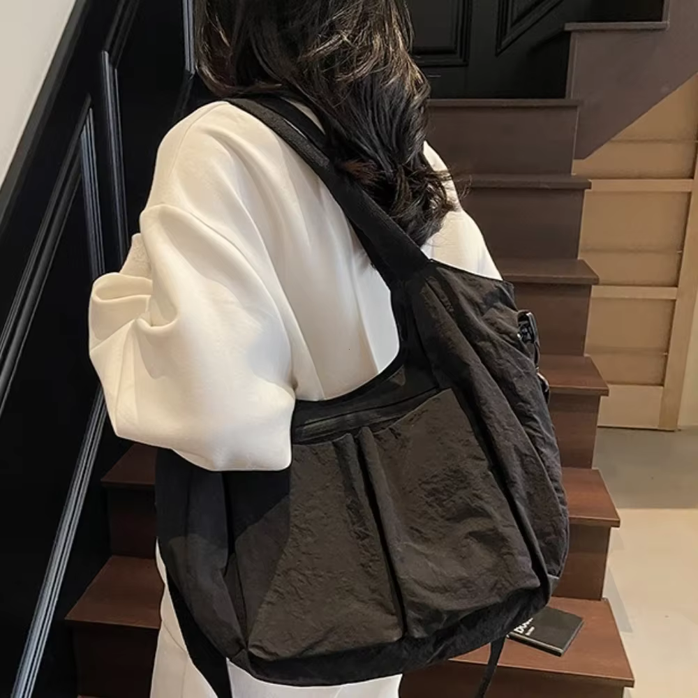 Sac à main à bandoulière unique en nylon à la mode pour femmes, fourre-tout décontracté, sacs à main et sacs à main, nouveau sac à bandoulière de grande capacité