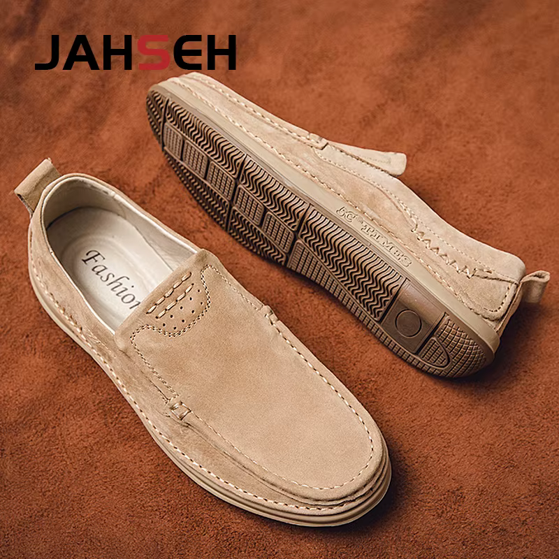 Mocassins italiens en cuir véritable pour hommes