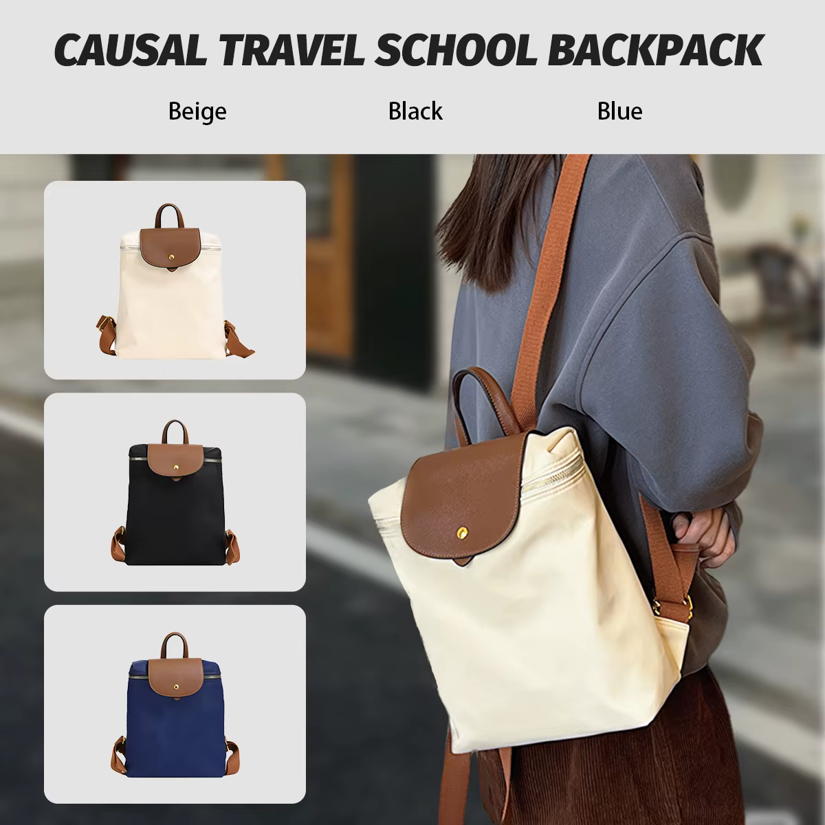 Sac à dos avec logo personnalisé haut de gamme pour le travail, les déplacements à dos, les voyages, le cartable d'étudiant, les achats féminins, bricolage personnalisé