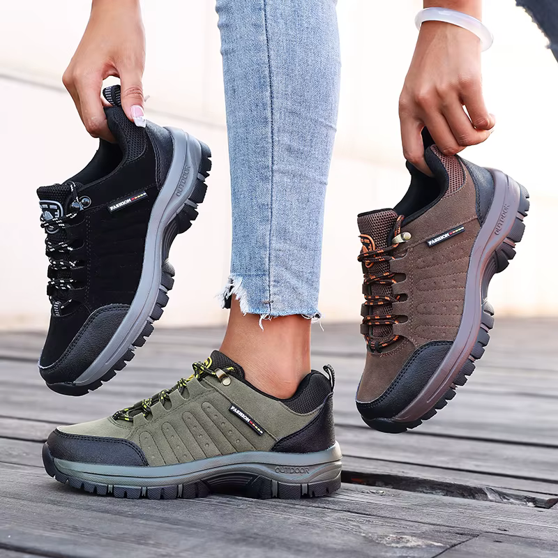 Chaussures de randonnée en daim rétro pour femmes