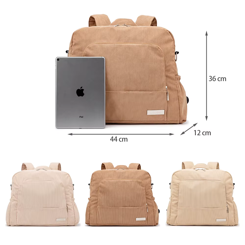 Soboba-Sac à couches en velours côtelé pour la colonne vertébrale, grande capacité, sac à langer multifonctionnel, sacs Proxy pour les soins de bébé, hiver, nouveau