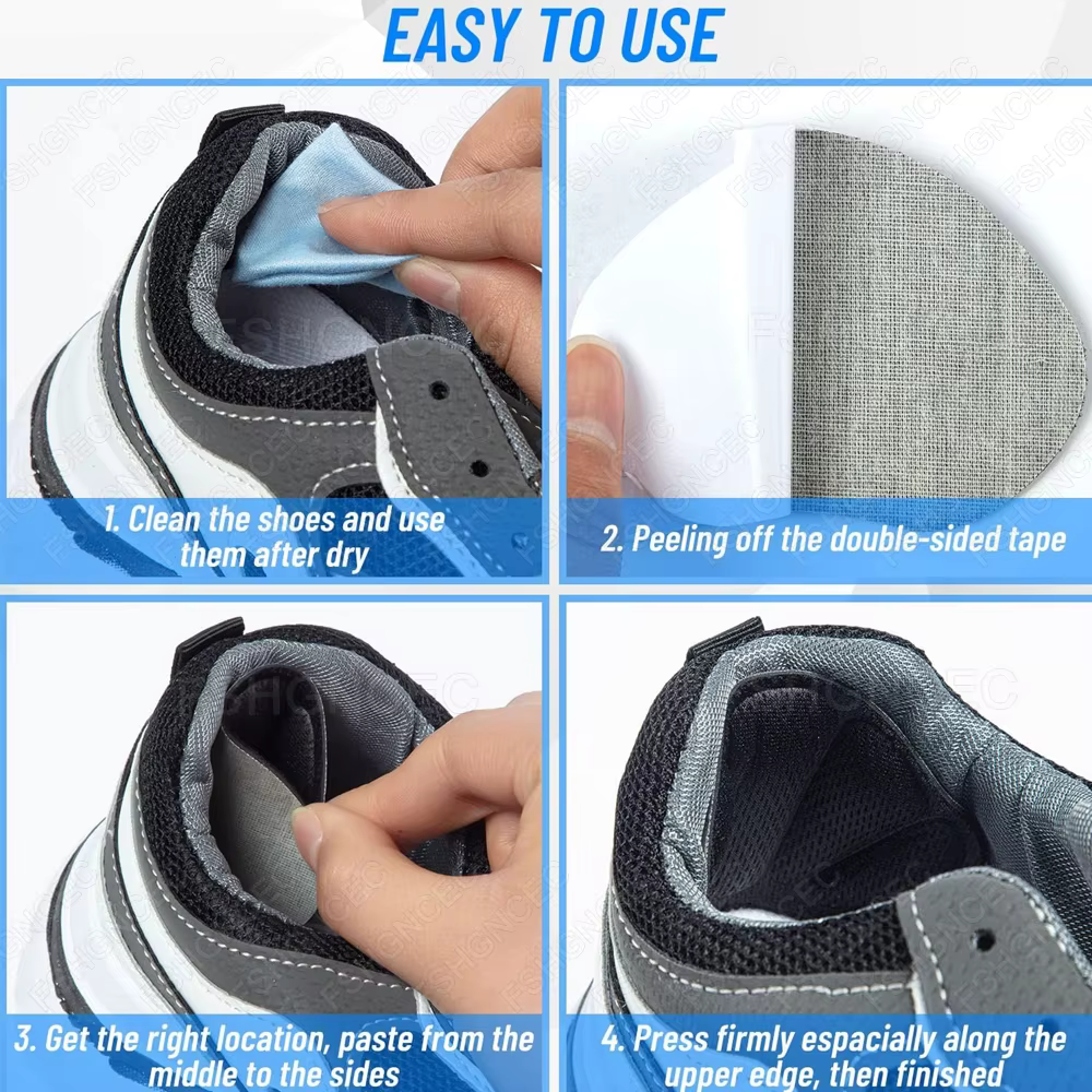 3 paires de coussinets de talon pour chaussures, Inserts de chaussures trop grandes pour chaussures amples, taille réglable, Patch de protection du talon, chaussures de sport, autocollant arrière