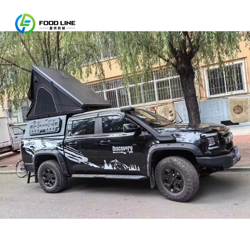 Camper Shell Personnalisé pour Pick-up 4x4 avec Tente de Toit Escamotable à Coque Rigide pour le Camping Tout-Terrain