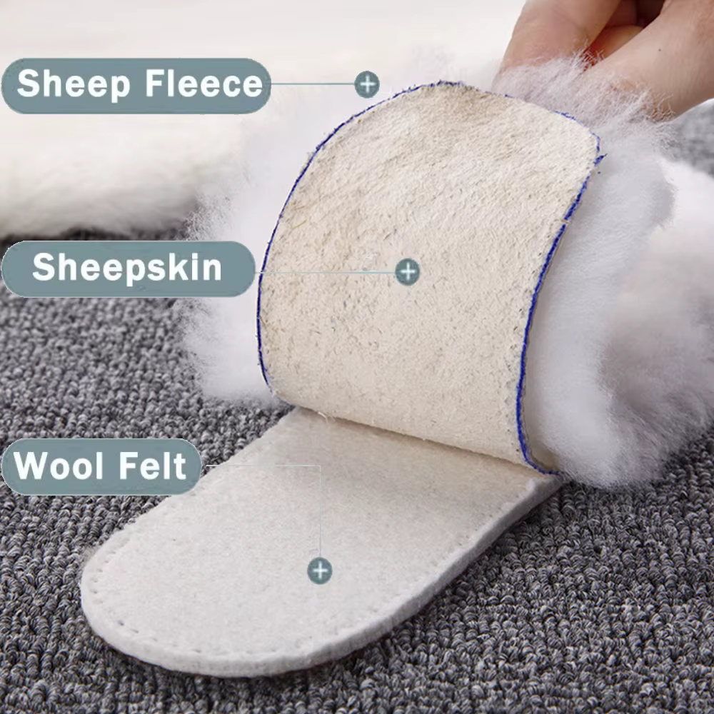 Semelles intérieures en molleton en peau de mouton véritable Hommes Femmes Semelle intérieure d’hiver en cachemire épais thermique en laine véritable pour Chaussures Semelles intérieures pour bottes