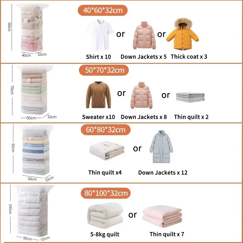 Sacs de rangement sous vide
