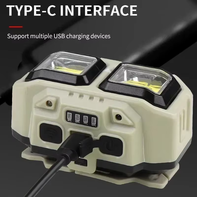 Lampe frontale LED puissante à Induction