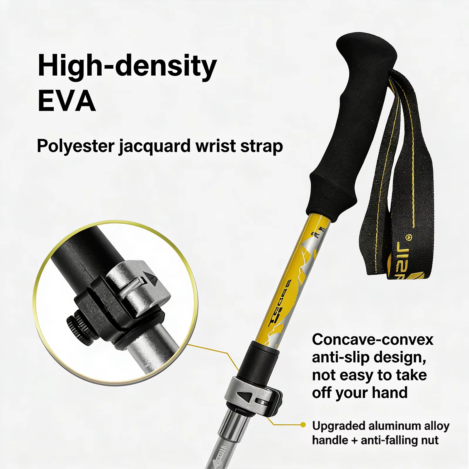 Bâton de randonnée pliable ultraléger 1 pièce