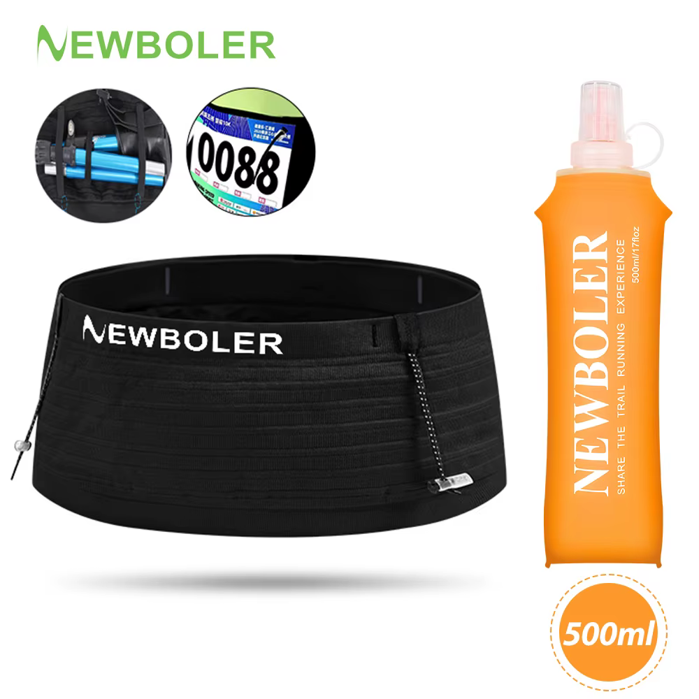 NEWBOLER sac de taille de course hommes femmes Invisible Trail course ceinture hydratation taille Pack support pour téléphone gymnase Fitness Marathon