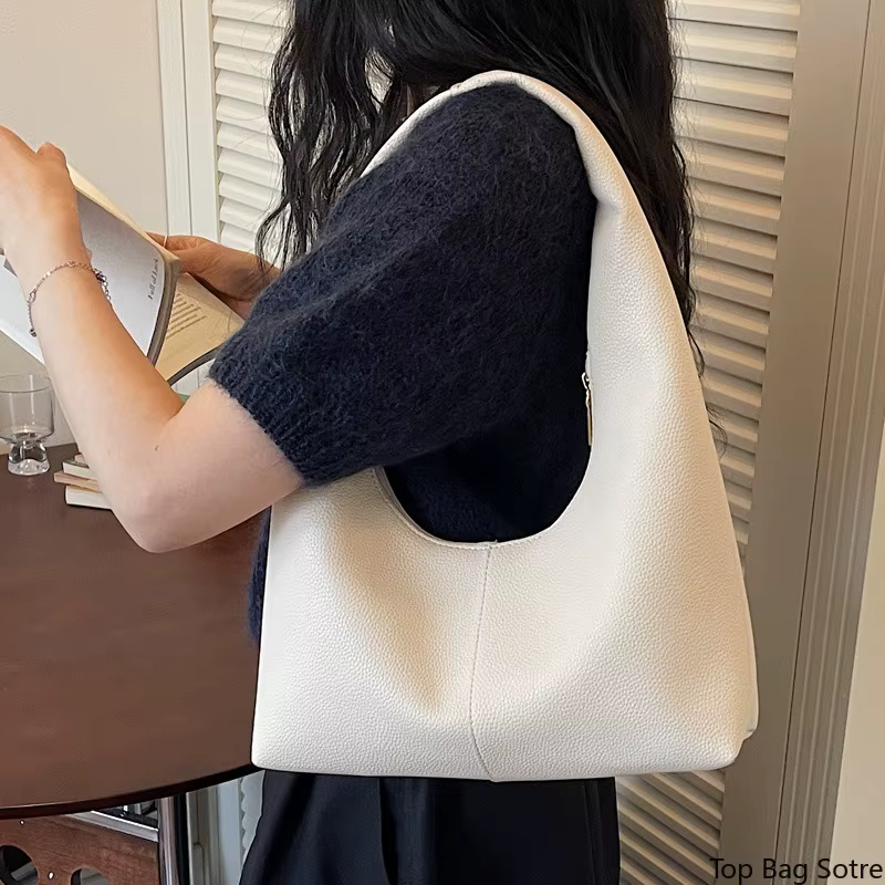 Sac à bandoulière souple pour femme, style coréen vintage en similicuir, idéal pour le travail et le quotidien