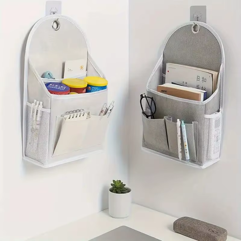 Sac de rangement mural, sac de rangement suspendu avec poche latérale, organisateur pour la chambre, le salon, le bureau, le dortoir