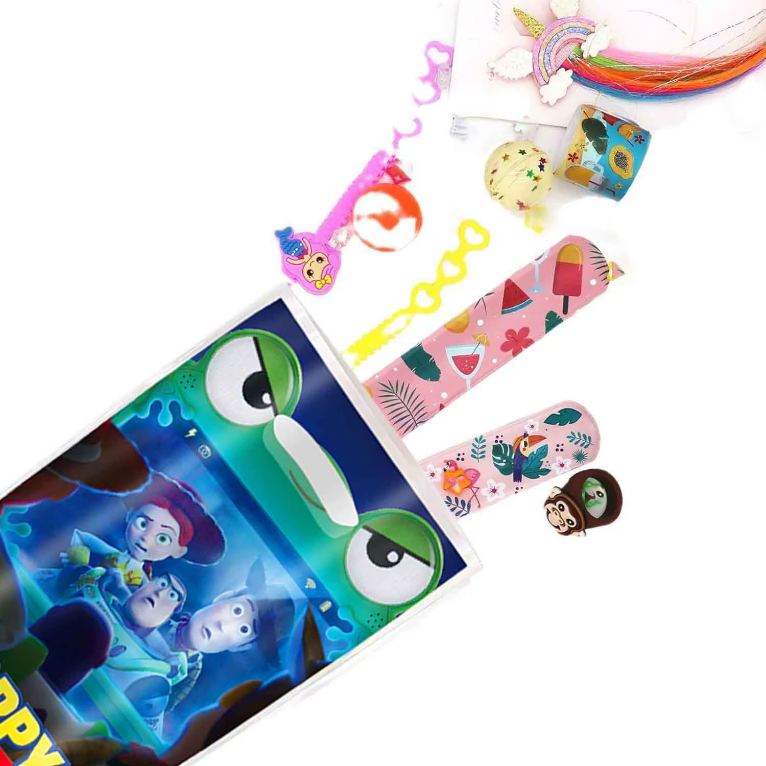 10 à 30 sacs cadeaux d'anniversaire sur le thème de Toy Story, sacs en plastique pour bonbons et trésors avec poignées, adaptés aux cadeaux de fête et aux objets à offrir