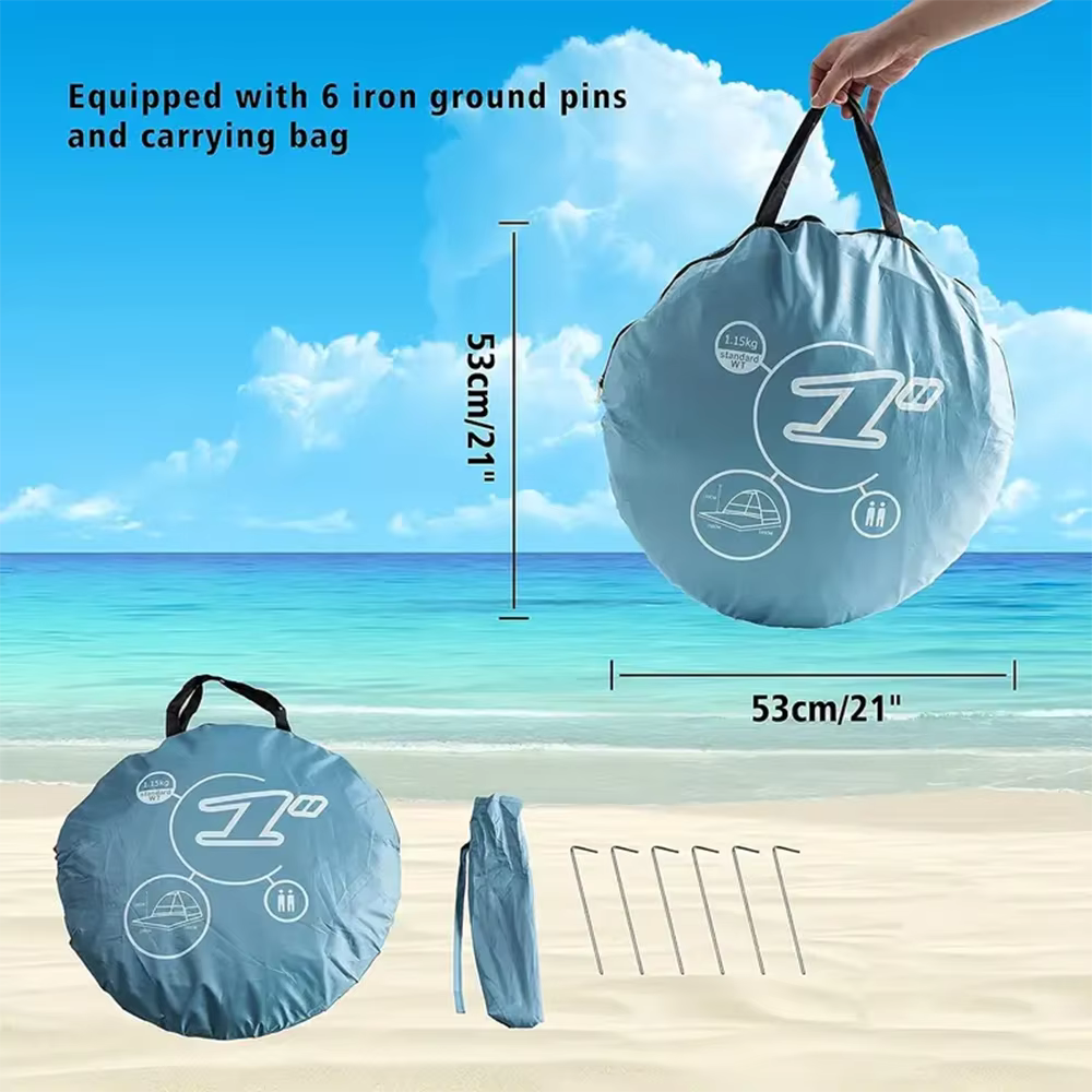 Installation rapide. Tente de plage pop-up. Auvent portable.