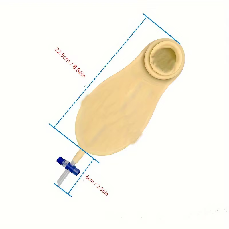 Sac de colostomie, grande capacité, anti-fuite, pochette de stomie en Latex sans odeur avec ceinture à haute élasticité