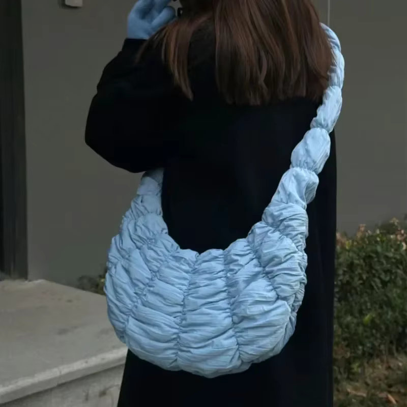 Hobos sac croisé Y2k mode décontracté plissé nuage sac à bandoulière unique grande capacité fourre-tout coréen populaire sac diagonale croix