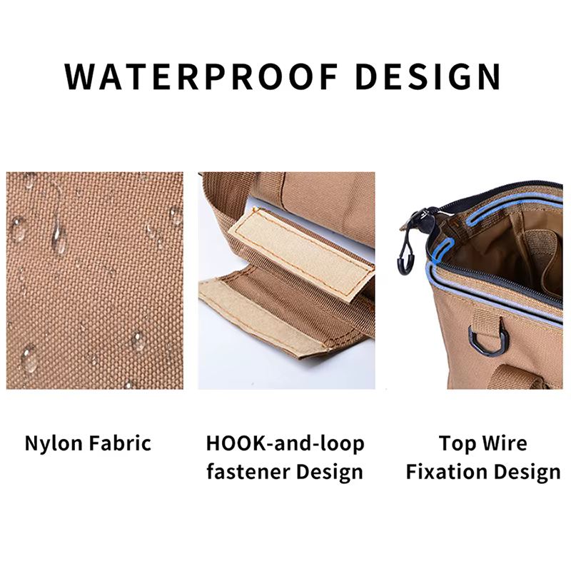Sac de rangement pour outils de camping, trousse à outils grande capacité, peut être accroché avec une mousquetelle, avec anse de suspension, cinq couleurs au choix