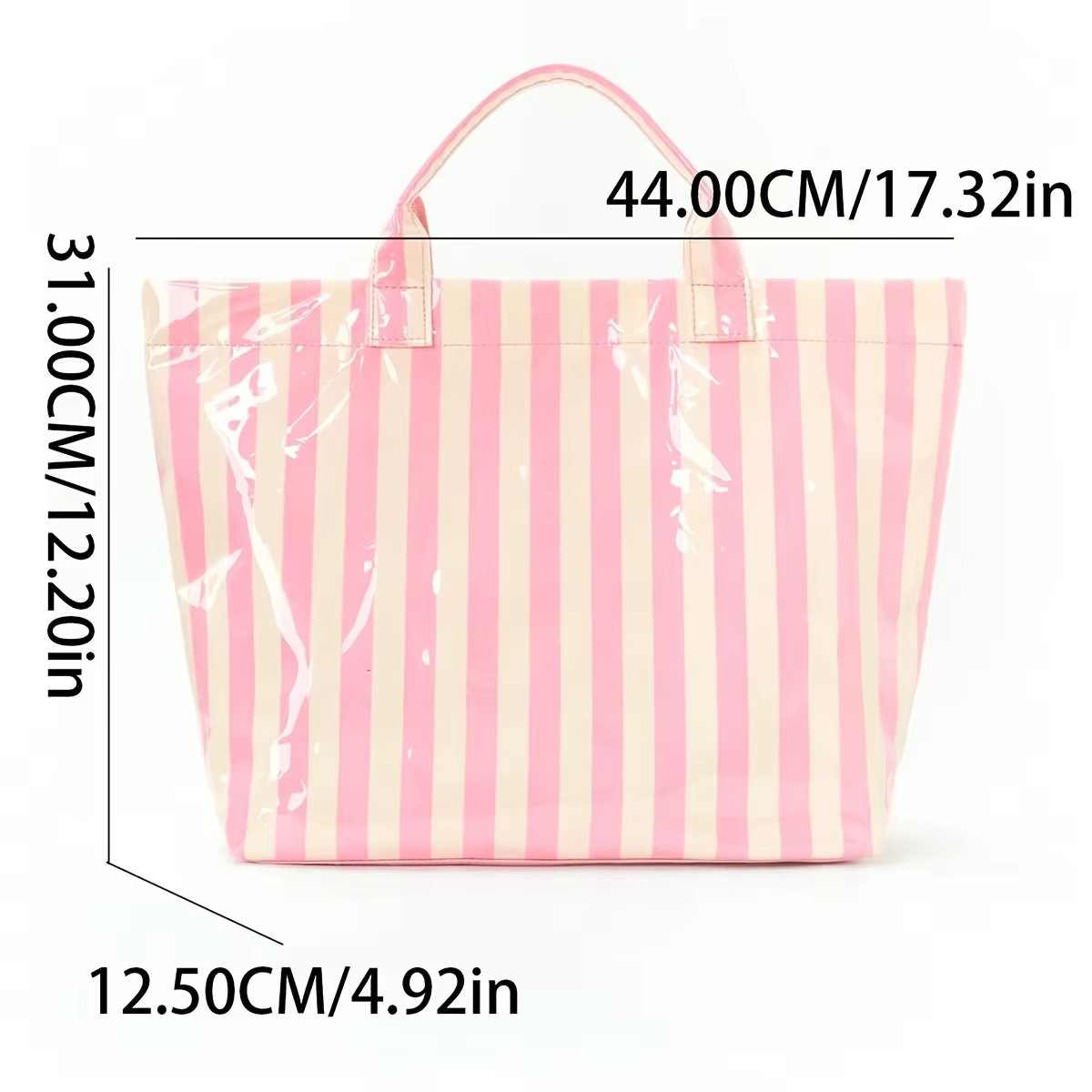 Sac fourre-tout rayé en PVC