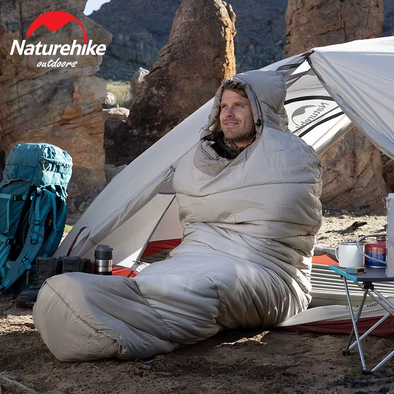 Naturehike Camping randonnée sac de couchage Portable automne hiver épaississement chaleur résistant au froid coton sac de couchage NH21MSD03