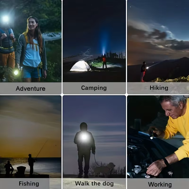 Puissante lampe de poche LED Rechargeable USB 18650 étanche Zoom pêche chasse Camping 100
