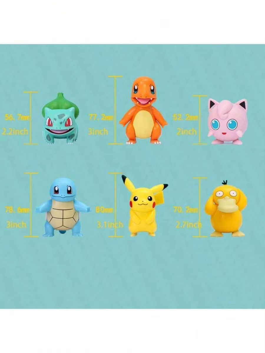 Lot de 2 sacs de rangement Pokémon Pikachu, mignons, 1 sac + 1 poupée