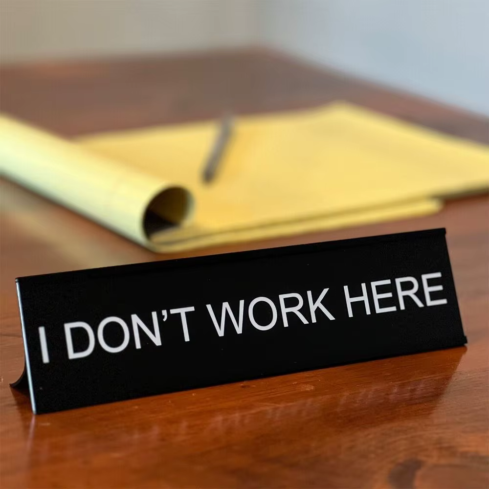 Panneau de décoration de bureau drôle